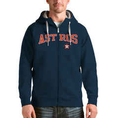 Houston Astros Antigua Team Logo Victory Full-Zip Hoodie - Navy Hoodies