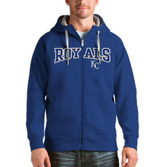 Kansas City Royals Antigua Team Logo Victory Full-Zip Hoodie - Royal Hoodies