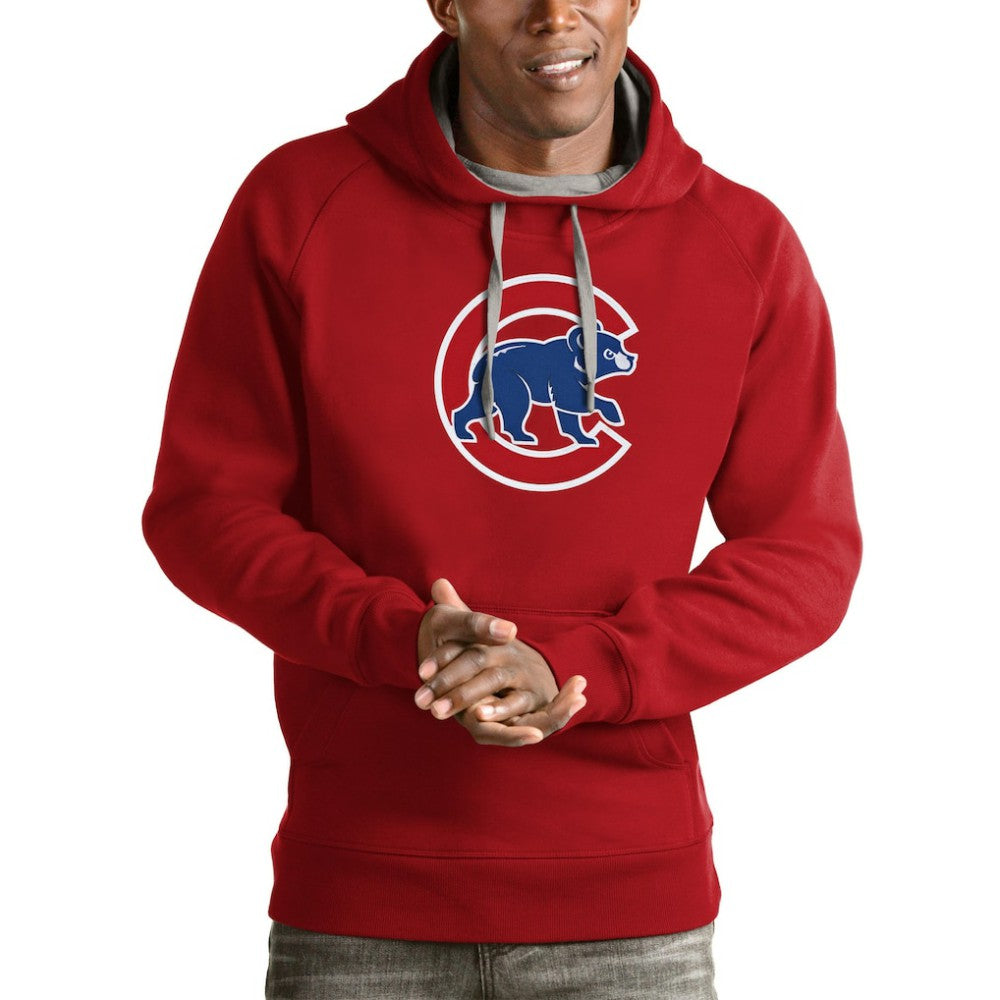 Chicago Cubs Antigua Victory Pullover Team Logo Hoodie - Red Hoodies