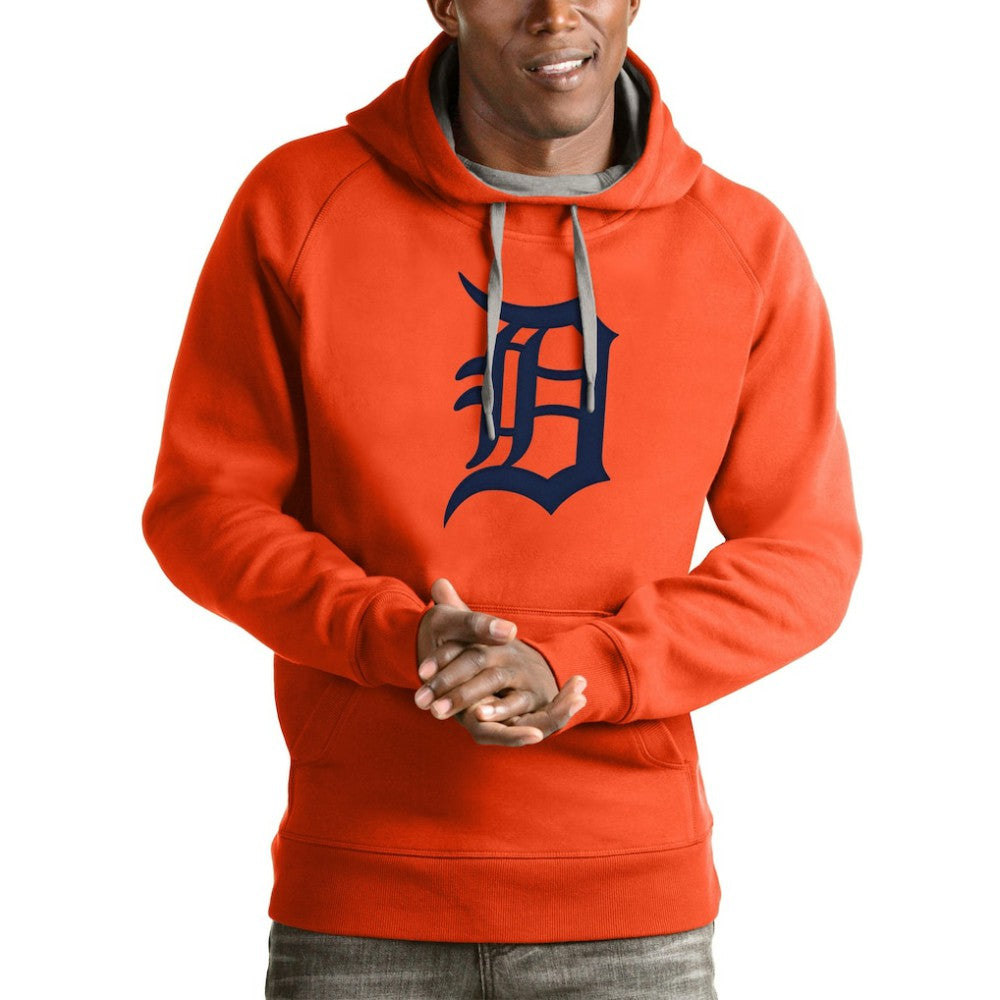 Detroit Tigers Antigua Victory Pullover Team Logo Hoodie - Orange Hoodies
