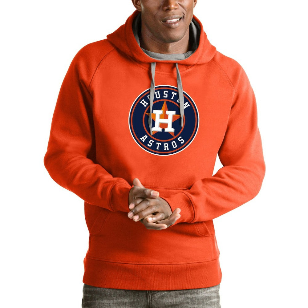 Houston Astros Antigua Victory Pullover Team Logo Hoodie - Orange Hoodies