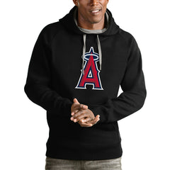 Los Angeles Angels Antigua Victory Pullover Team Logo Hoodie - Black Hoodies