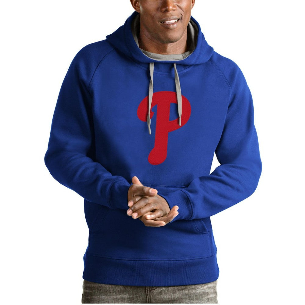 Philadelphia Phillies Antigua Victory Pullover Team Logo Hoodie - Royal Hoodies