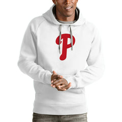 Philadelphia Phillies Antigua Victory Pullover Team Logo Hoodie - White Hoodies