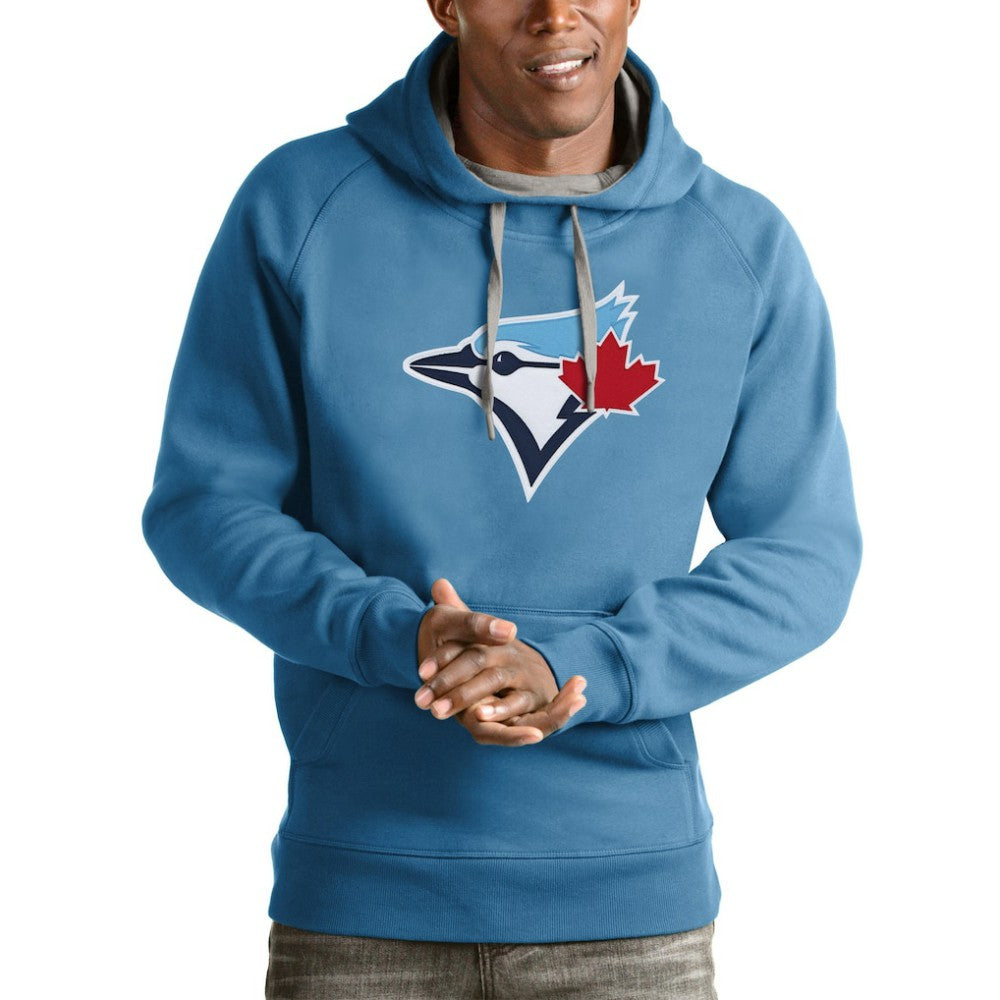 Toronto Blue Jays Antigua Victory Pullover Team Logo Hoodie - Light Blue Hoodies