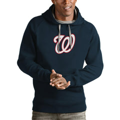 Washington Nationals Antigua Victory Pullover Team Logo Hoodie - Navy Hoodies
