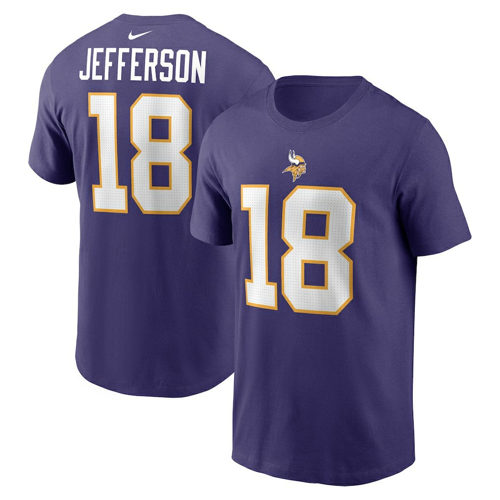 Justin Jefferson Minnesota Vikings Classic Player Name & Number T-Shirt Purple