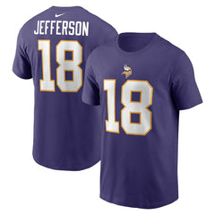 Justin Jefferson Minnesota Vikings Classic Player Name & Number T-Shirt Purple