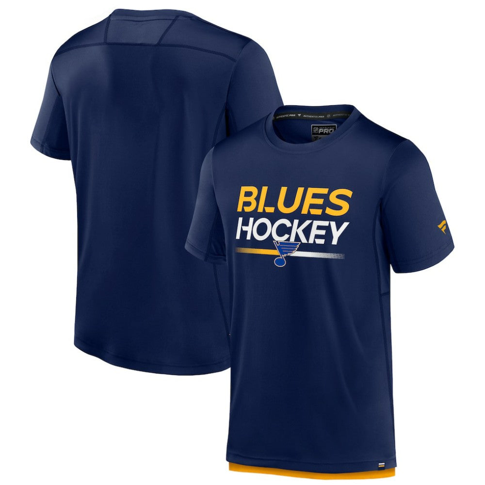 NHL St. Louis Blues Fanatics Authentic Pro Tech T-Shirt - Navy