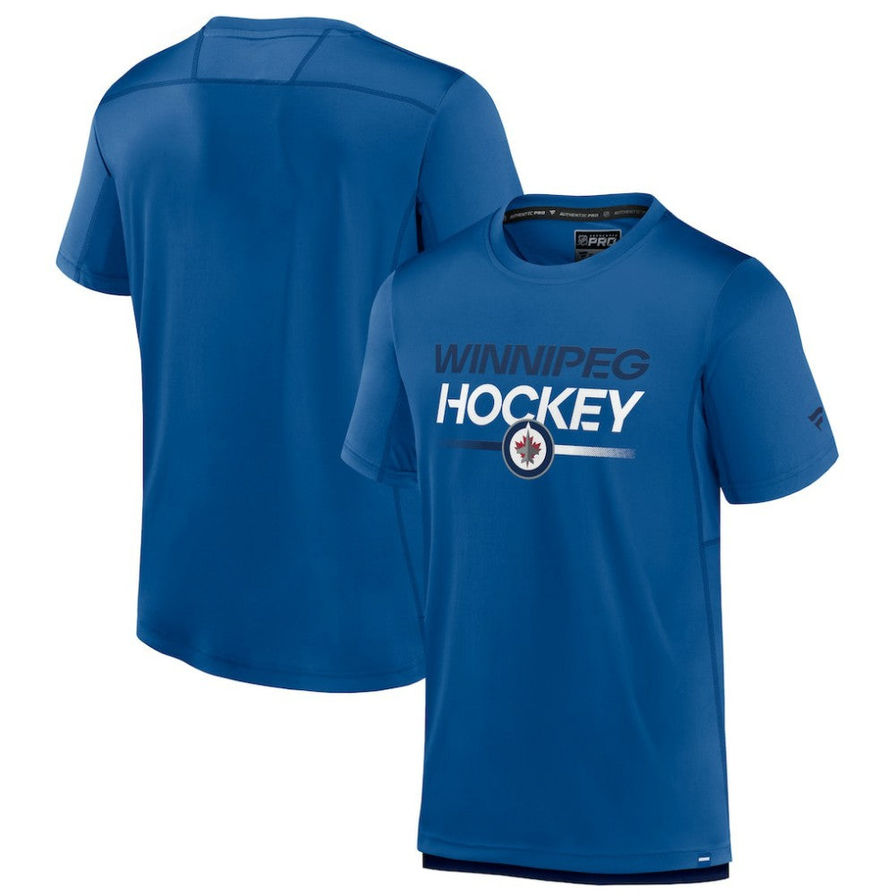 NHL Winnipeg Jets Fanatics Authentic Pro Tech T-Shirt - Blue