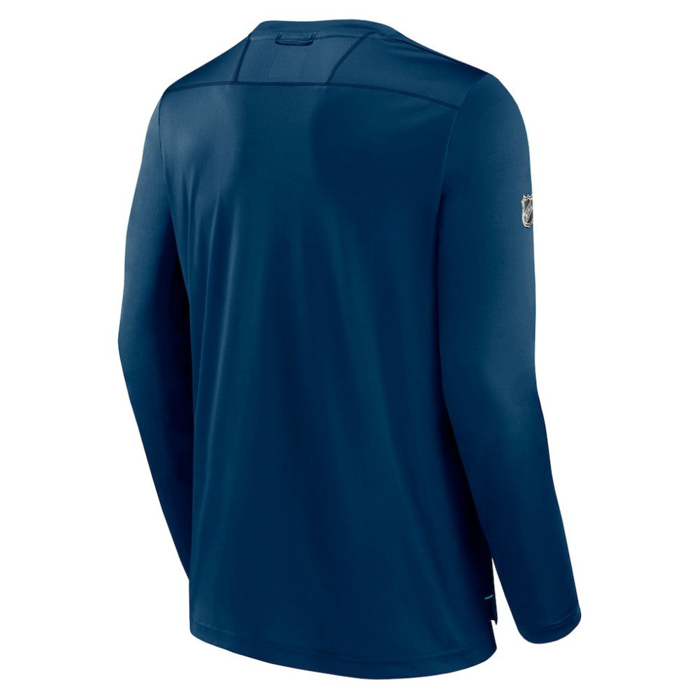NHL Seattle Kraken Fanatics Authentic Pro Long Sleeve T-Shirt - Deep Sea Blue