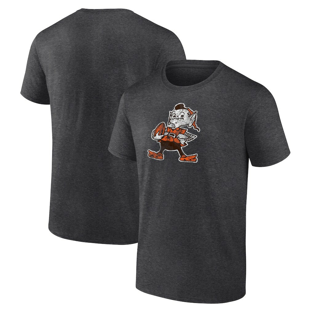 Cleveland Browns Brownie The Elf Throwback Logo T-shirt Charcoal