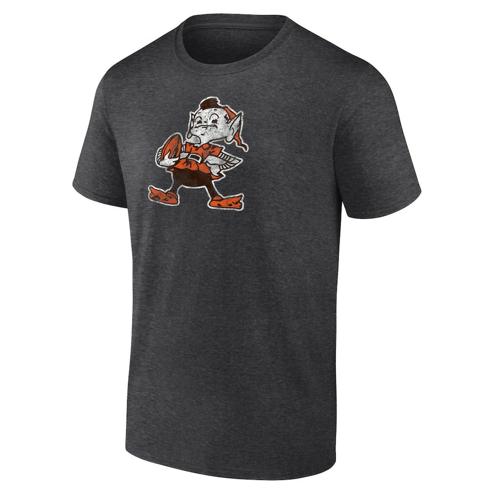 Cleveland Browns Brownie The Elf Throwback Logo T-shirt Charcoal