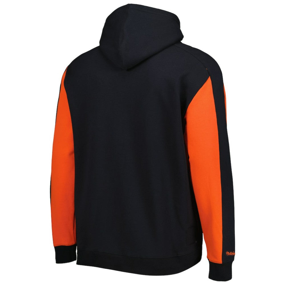 San Francisco Giants Mitchell & Ness Colorblocked Fleece Pullover Hoodie - Black/Orange Hoodies