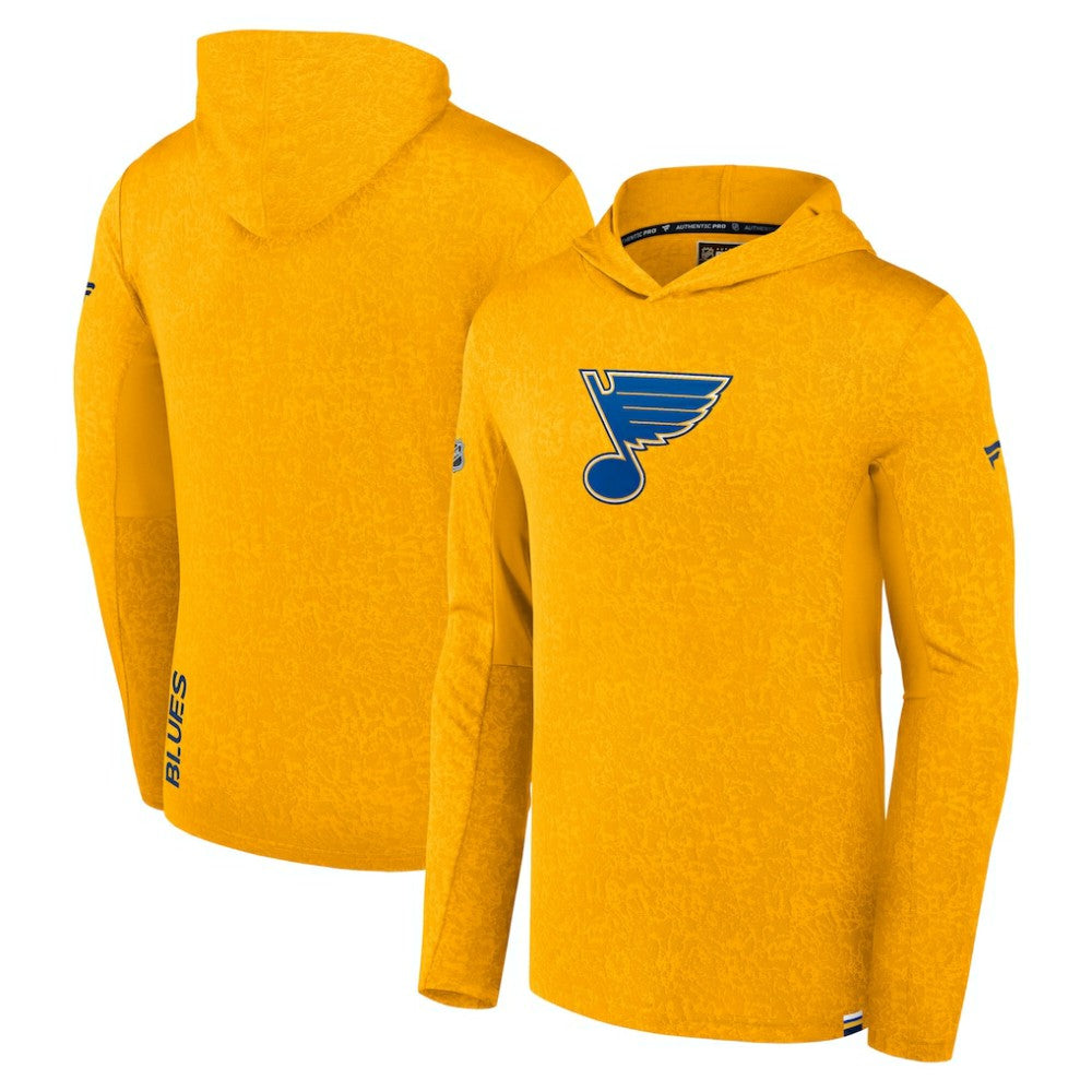 NHL St. Louis Blues Fanatics Authentic Pro Pullover Hoodie - Gold