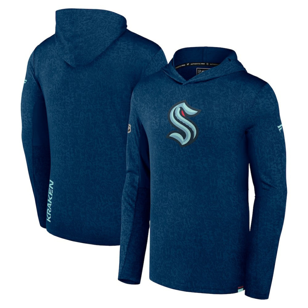 NHL Seattle Kraken Fanatics Authentic Pro Lightweight Pullover Hoodie - Deep Sea Blue