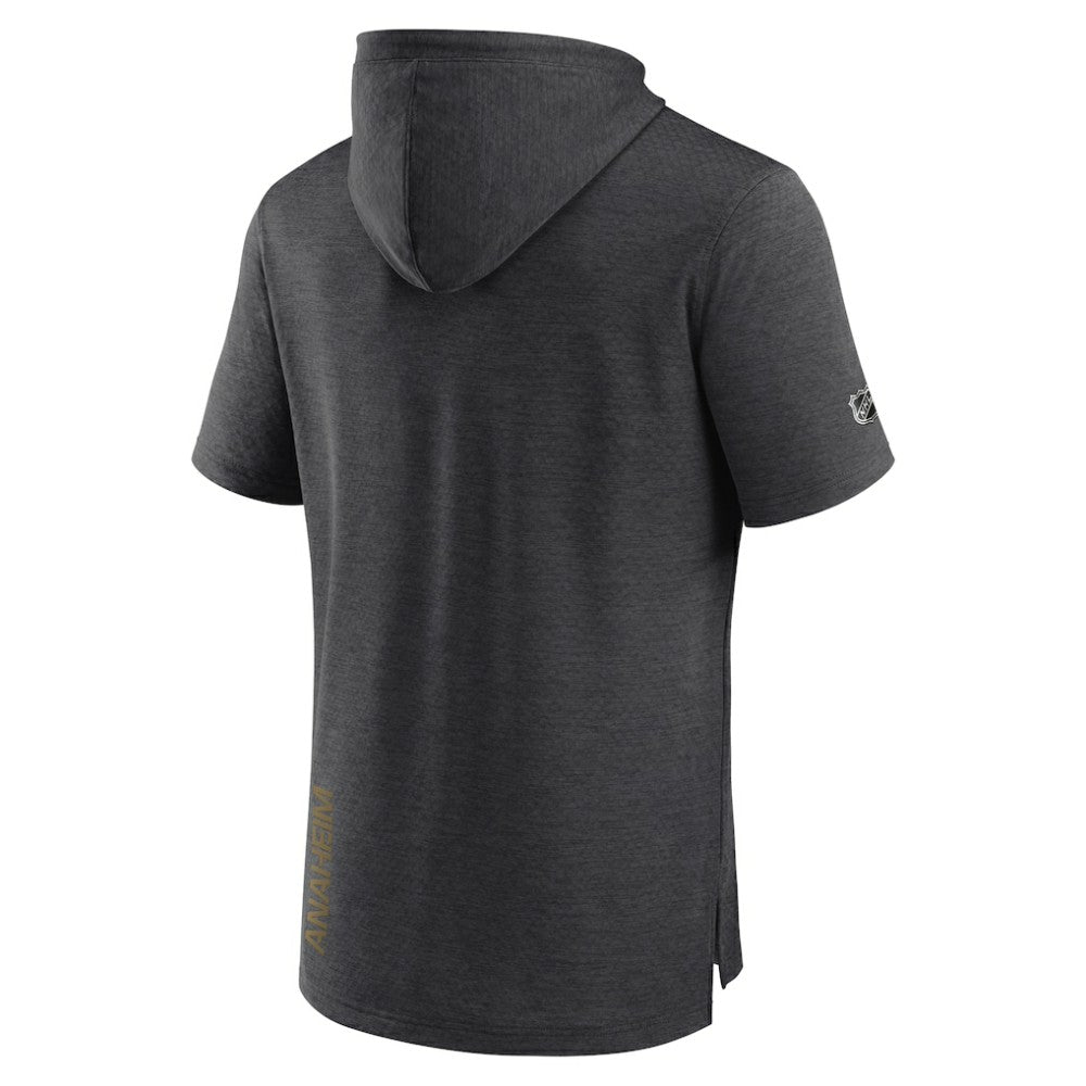 NHL Anaheim Ducks Fanatics Authentic Pro Short Sleeve Pullover Hoodie - Heather Charcoal