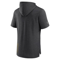 NHL Anaheim Ducks Fanatics Authentic Pro Short Sleeve Pullover Hoodie - Heather Charcoal