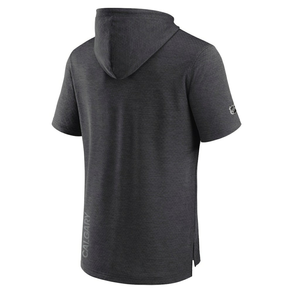 NHL Calgary Flames Fanatics Authentic Pro Short Sleeve Pullover Hoodie - Heather Charcoal