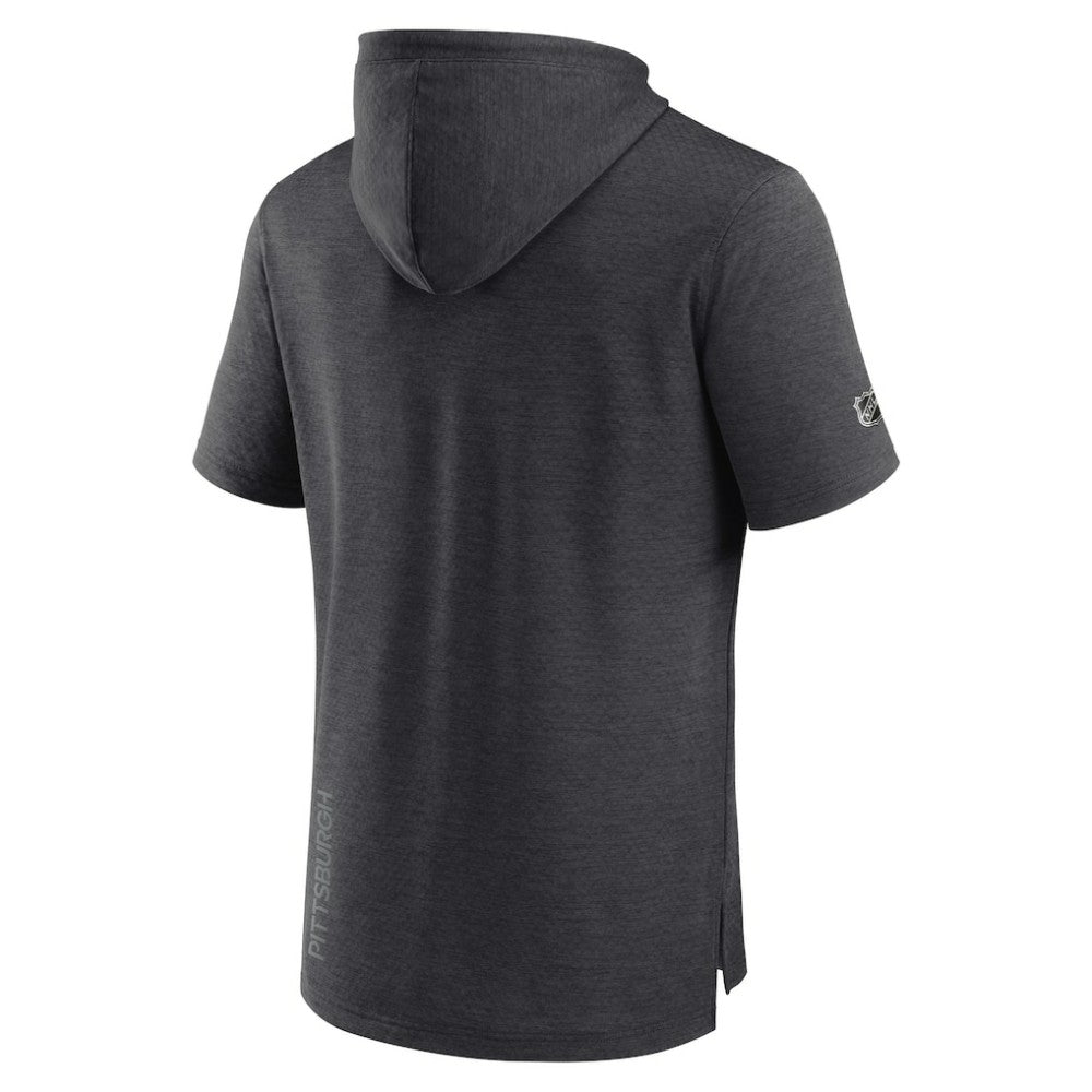 NHL Pittsburgh Penguins Fanatics Authentic Pro Short Sleeve Pullover Hoodie - Heather Charcoal