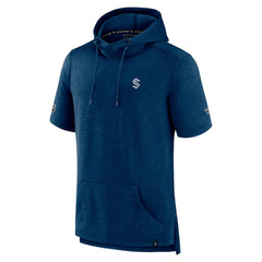 NHL Seattle Kraken Fanatics Authentic Pro Short Sleeve Pullover Hoodie - Heather Navy