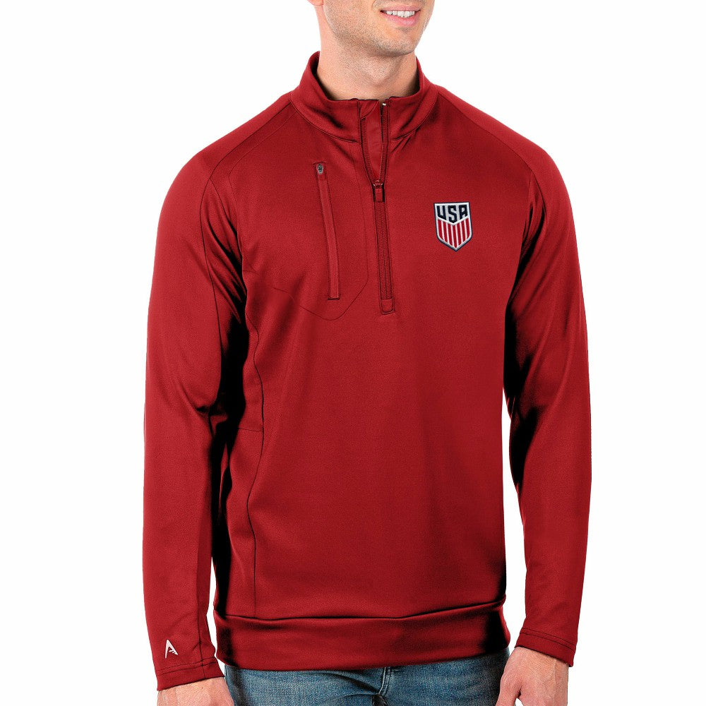 USMNT Antigua Generation Quarter-Zip Top Red sale