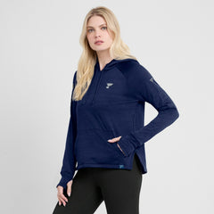NHL St. Louis Blues Fanatics Women's Authentic Pro Pullover Hoodie - Heather Navy