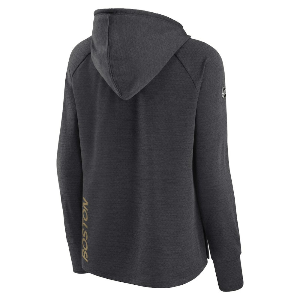 NHL Boston Bruins Fanatics Women's Authentic Pro Pullover Hoodie - Heather Charcoal
