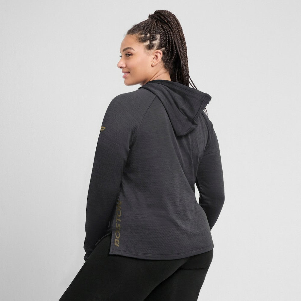 NHL Boston Bruins Fanatics Women's Authentic Pro Pullover Hoodie - Heather Charcoal