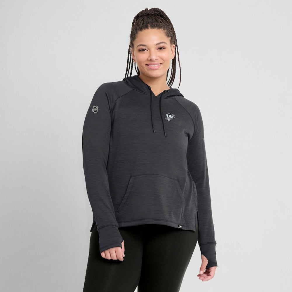 NHL Pittsburgh Penguins Fanatics Women's Authentic Pro Pullover Hoodie - Heather Charcoal