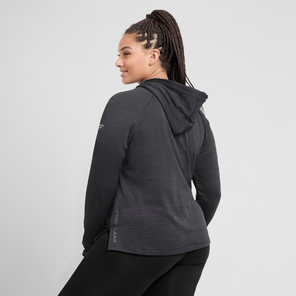 NHL Pittsburgh Penguins Fanatics Women's Authentic Pro Pullover Hoodie - Heather Charcoal