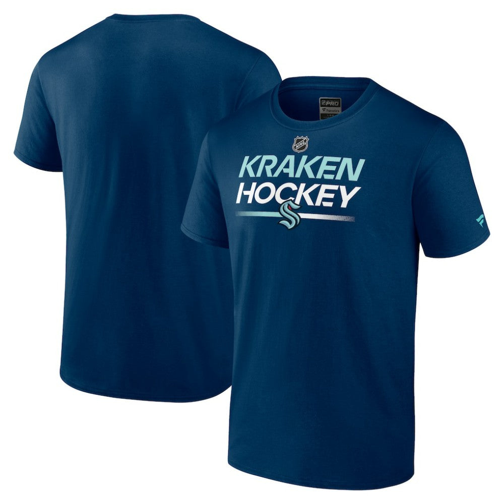 NHL Seattle Kraken Fanatics Authentic Pro Primary T-Shirt - Navy