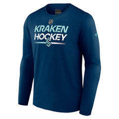 NHL Seattle Kraken Fanatics Authentic Pro Primary Long Sleeve T-Shirt - Deep Sea Blue