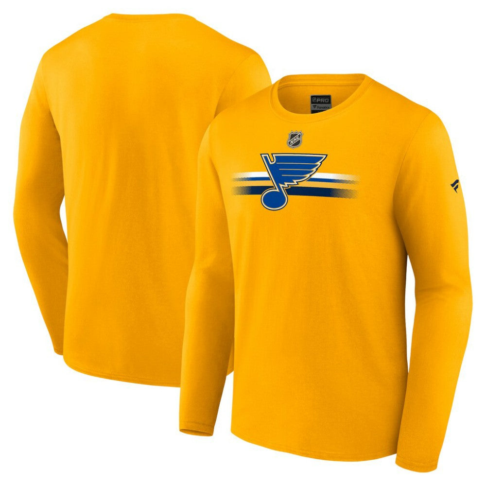 NHL St. Louis Blues Fanatics Authentic Pro Primary Long Sleeve T-Shirt - Gold
