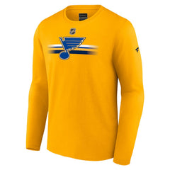 NHL St. Louis Blues Fanatics Authentic Pro Primary Long Sleeve T-Shirt - Gold