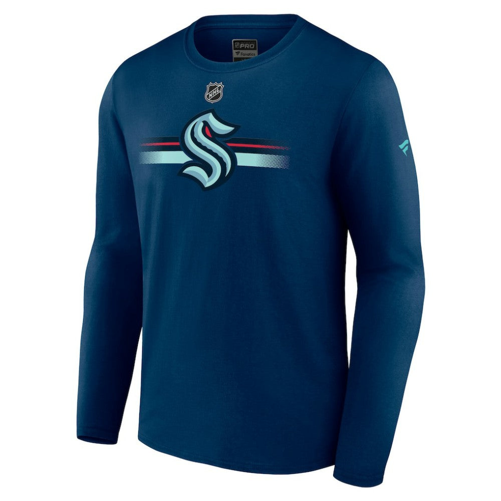 NHL Seattle Kraken Fanatics Authentic Pro Secondary Long Sleeve T-Shirt - Deep Sea Blue