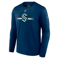 NHL Seattle Kraken Fanatics Authentic Pro Secondary Long Sleeve T-Shirt - Deep Sea Blue