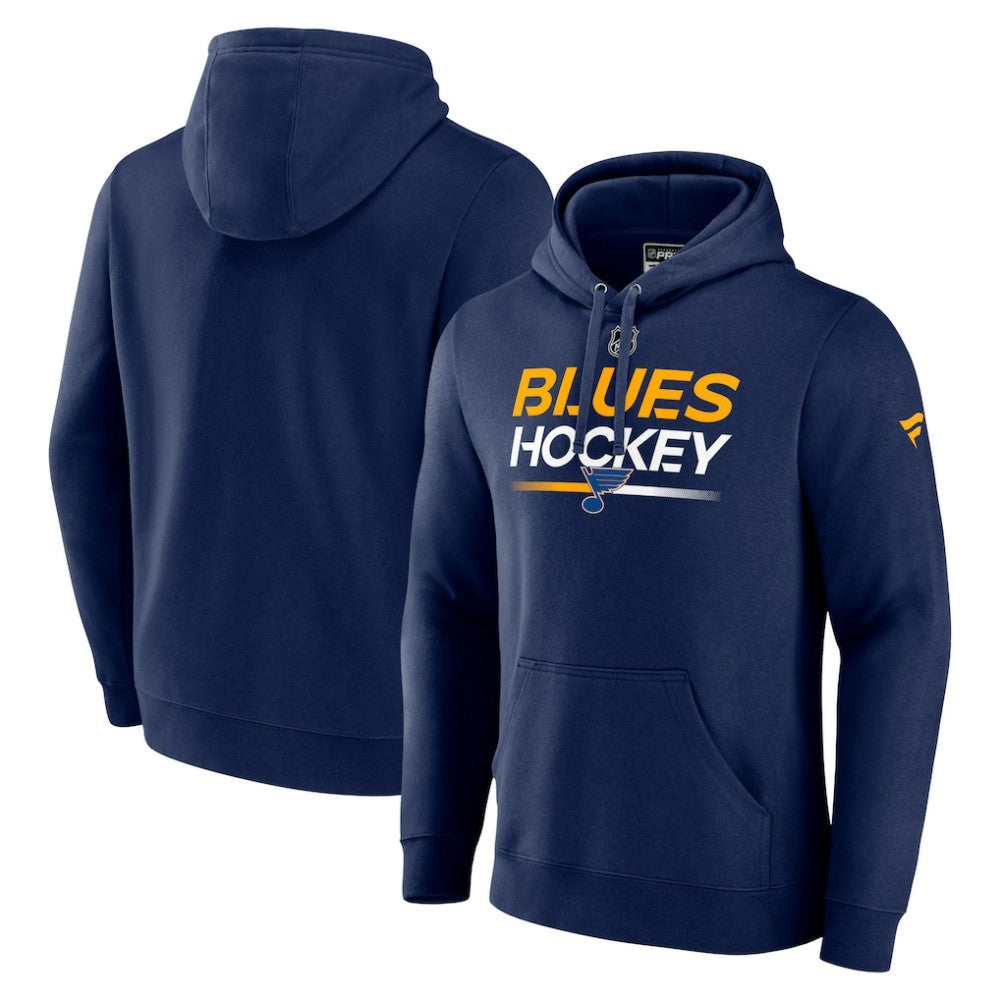 NHL St. Louis Blues Fanatics Authentic Pro Pullover Hoodie - Navy
