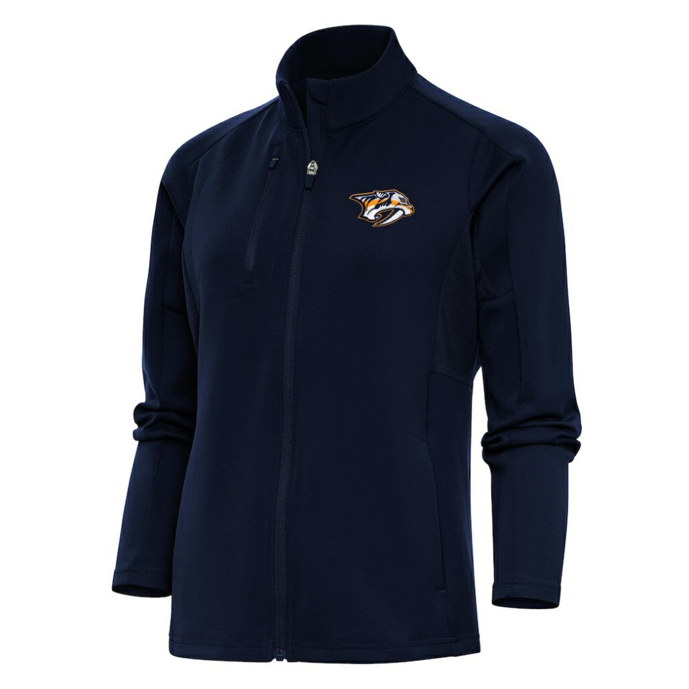 NHL Nashville Predators Antigua Women's Team Logo Generation Full-Zip Jacket - Navy