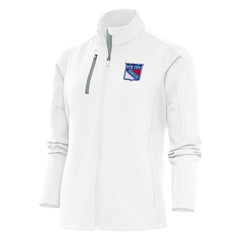NHL New York Rangers Antigua Women's Team Logo Generation Full-Zip Jacket - White