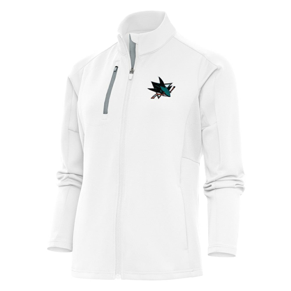 NHL San Jose Sharks Antigua Women's Team Logo Generation Full-Zip Jacket - White