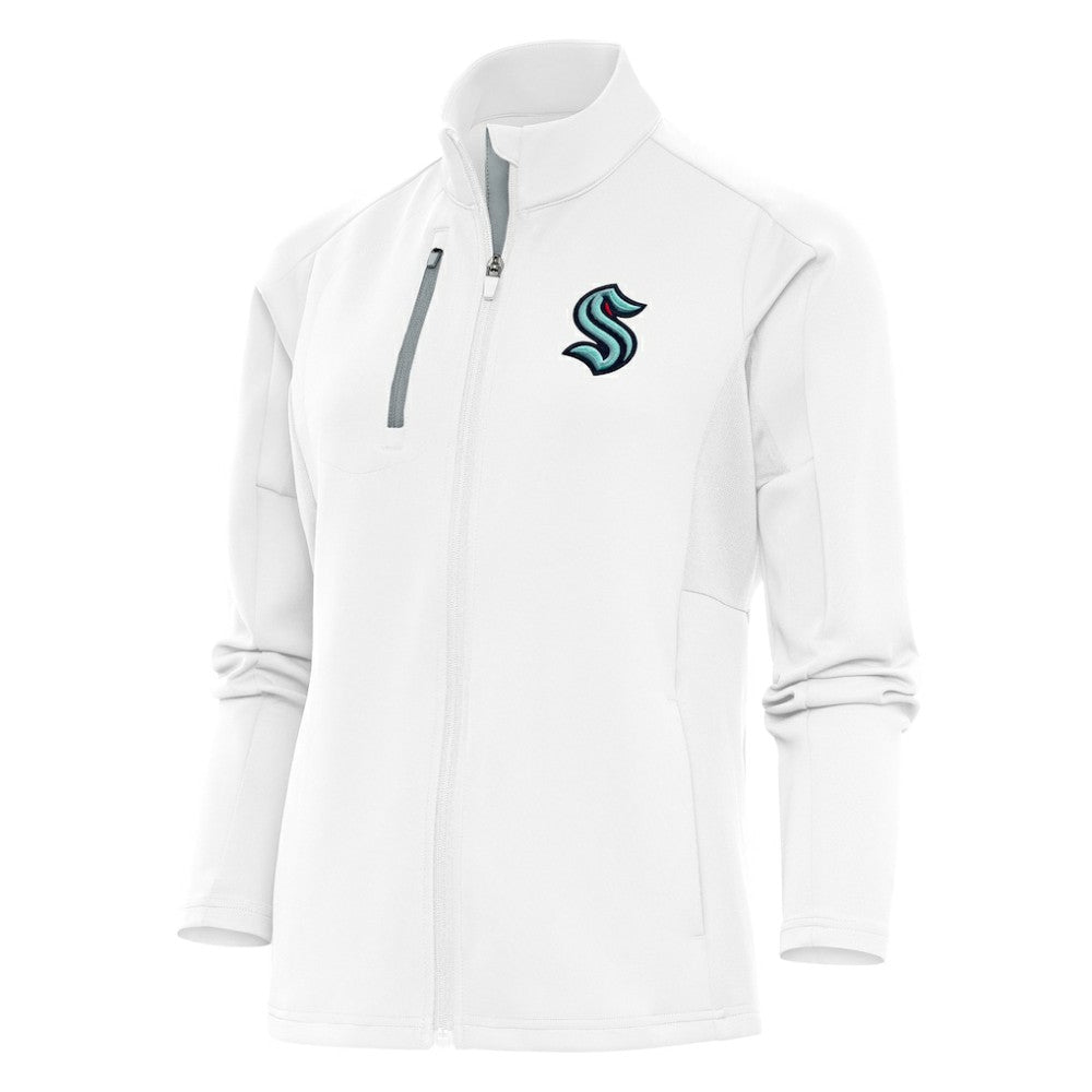 NHL Seattle Kraken Antigua Women's Team Logo Generation Full-Zip Jacket - White