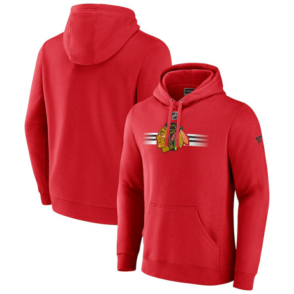 NHL Chicago Blackhawks Fanatics Authentic Pro Secondary Pullover Hoodie - Red