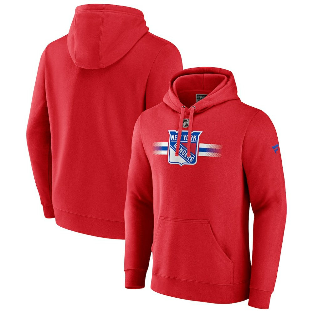NHL New York Rangers Fanatics Authentic Pro Secondary Pullover Hoodie - Red