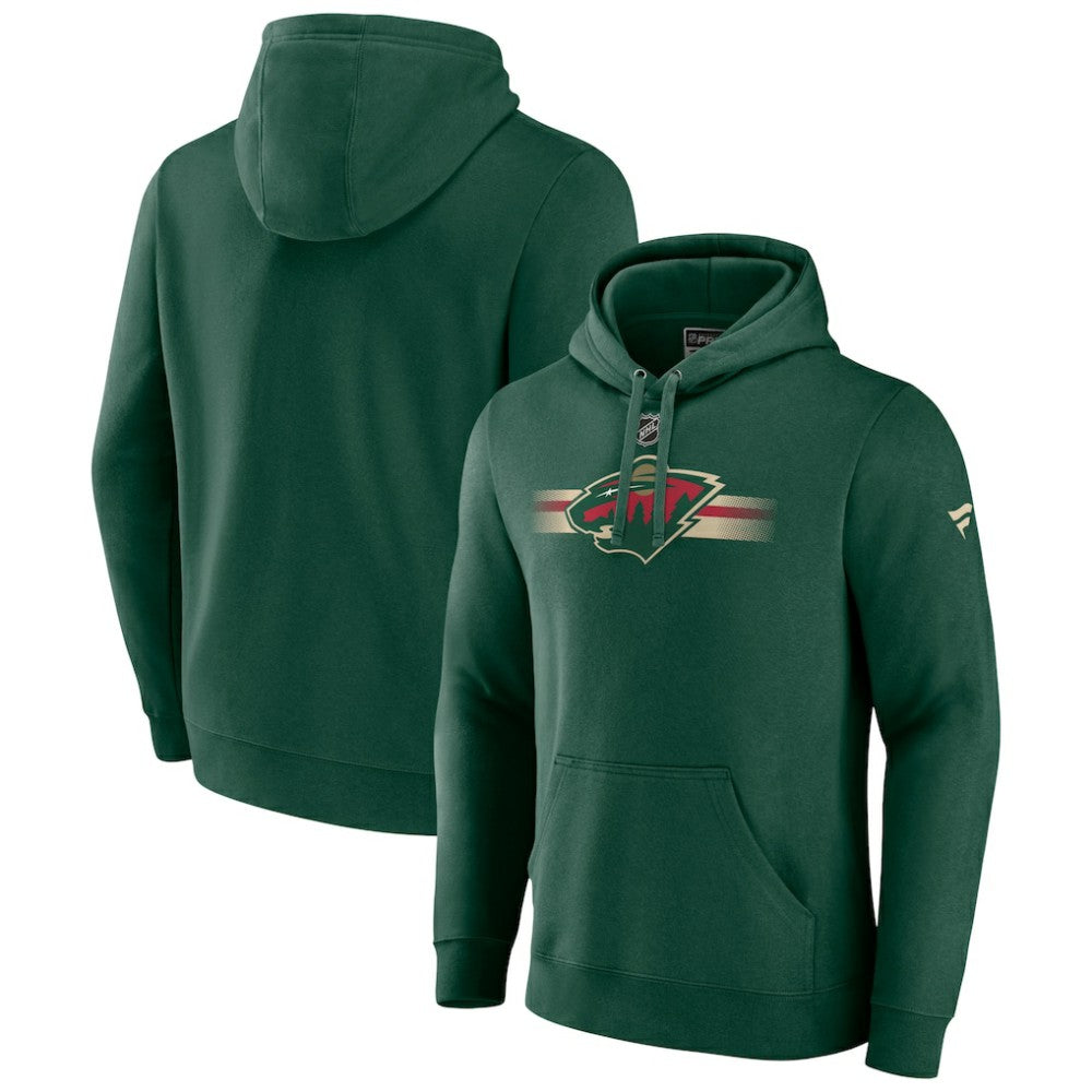 NHL Minnesota Wild Fanatics Authentic Pro Secondary Pullover Hoodie - Green