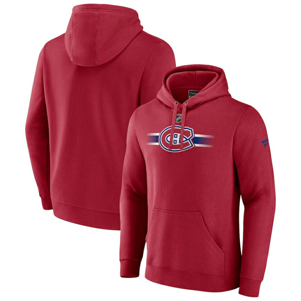 NHL Montreal Canadiens Fanatics Authentic Pro Secondary Pullover Hoodie - Red
