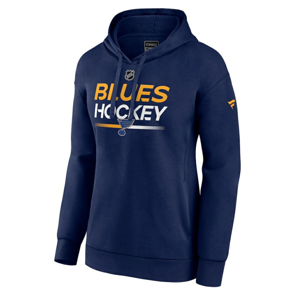 NHL St. Louis Blues Fanatics Women's Authentic Pro Pullover Hoodie - Navy