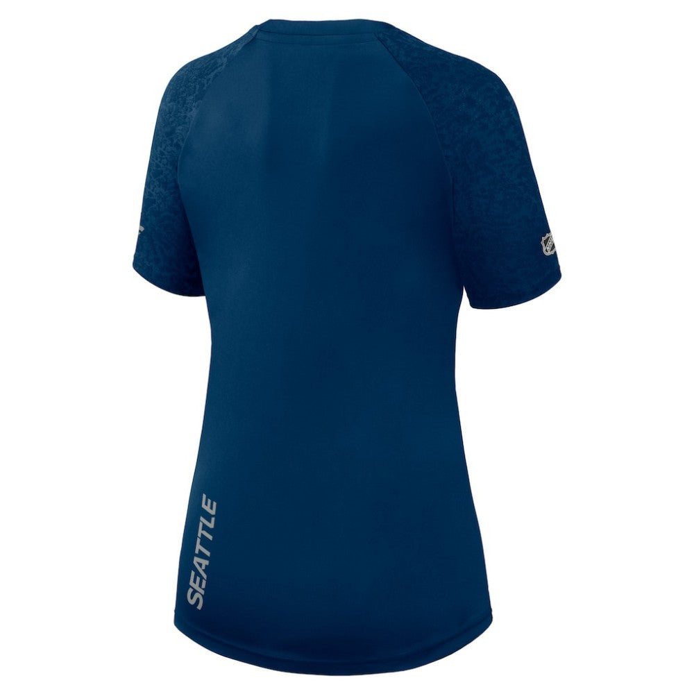 NHL Seattle Kraken Fanatics Women's Authentic Pro Tech T-Shirt - Deep Sea Blue