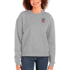 USWNT Antigua Women's Victory Crewneck Pullover Sweatshirt Gray