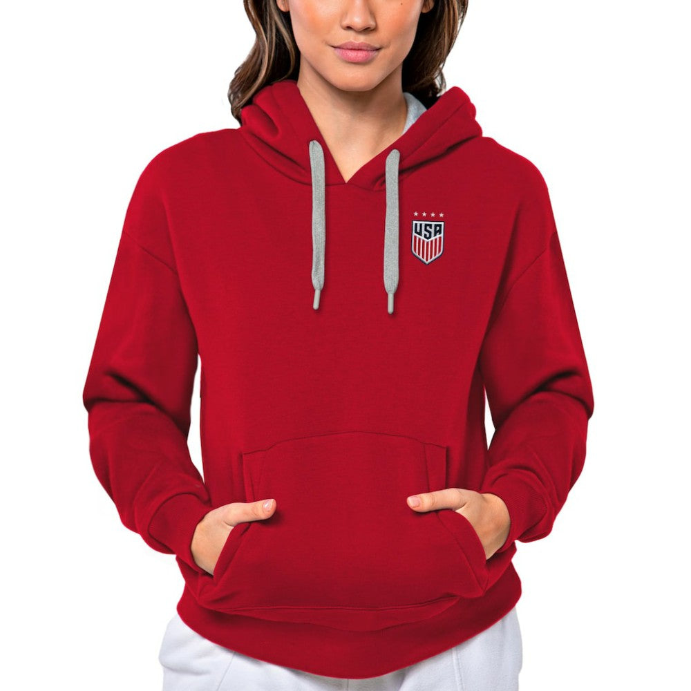 USWNT Antigua Women's Victory Pullover Hoodie Red